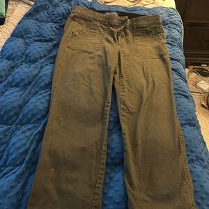 Democracy straight leg olive green khaki pants